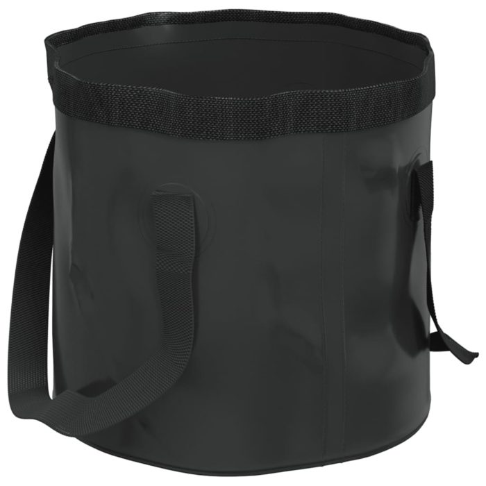 vidaXL Sammenleggbare bøtter 2 stk svart 20 L PVC
