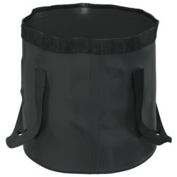 vidaXL Sammenleggbare bøtter 2 stk svart 20 L PVC
