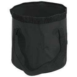 vidaXL Sammenleggbare bøtter 2 stk svart 20 L PVC