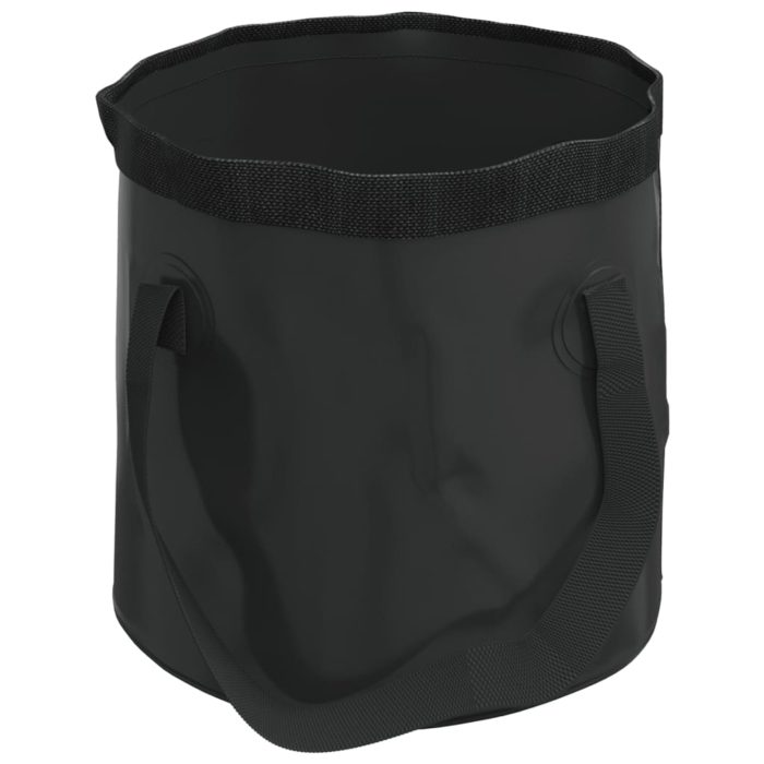 vidaXL Sammenleggbare bøtter 2 stk svart 20 L PVC