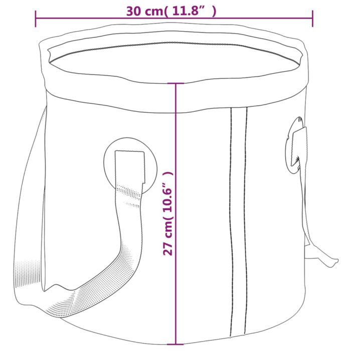 vidaXL Sammenleggbare bøtter 2 stk svart 20 L PVC