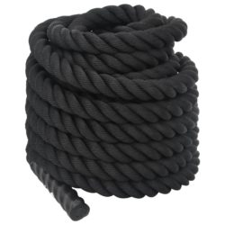vidaXL Kamptau svart 15 m 11 kg polyester
