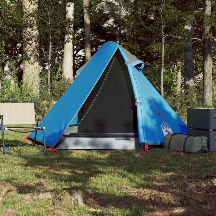 vidaXL Kuppeltelt for camping 2 personer blå vanntett