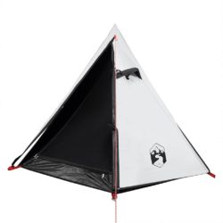 vidaXL Kuppeltelt for camping 2 personer hvit blendingsstoff vanntett
