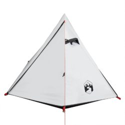 vidaXL Kuppeltelt for camping 2 personer hvit blendingsstoff vanntett