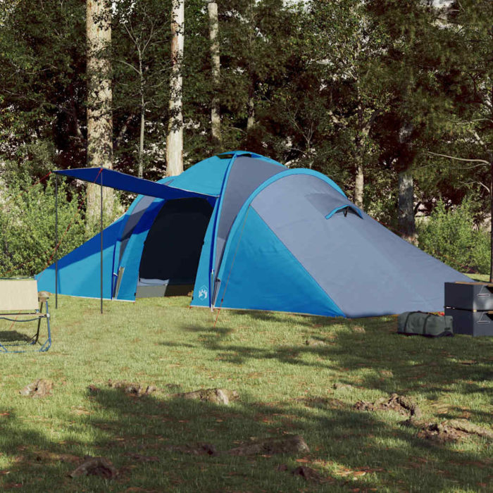 vidaXL Kuppeltelt for camping 6 personer blå vanntett
