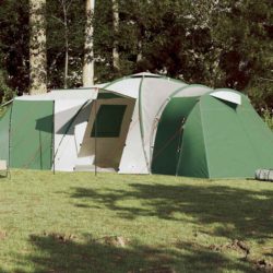 vidaXL Kuppeltelt for camping 12 personer grønn vanntett