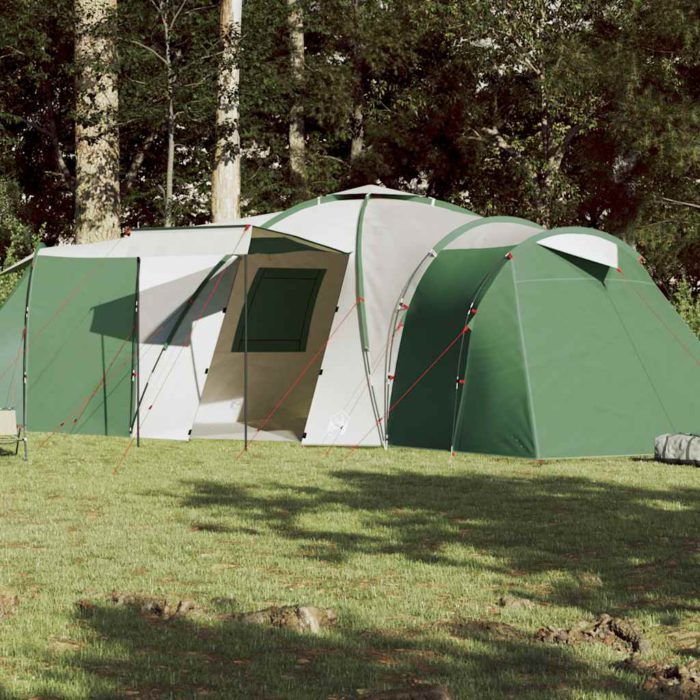 vidaXL Kuppeltelt for camping 12 personer grønn vanntett