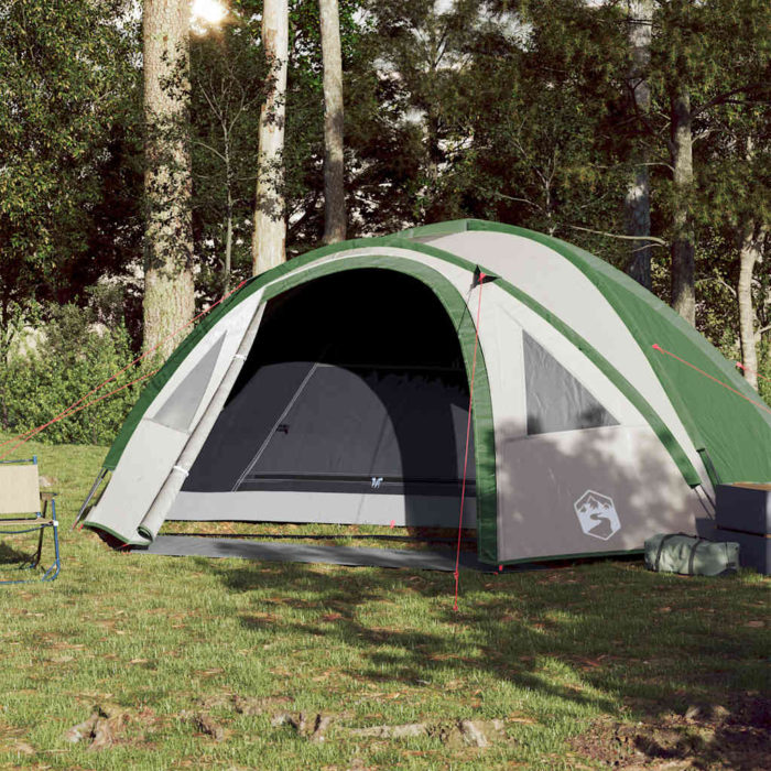 vidaXL Kuppeltelt for camping 4 personer grønn vanntett