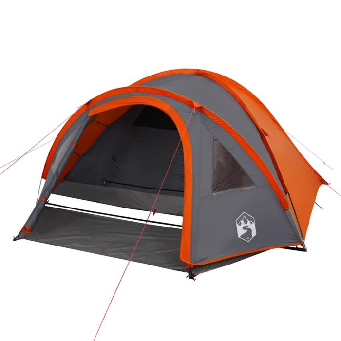vidaXL Kuppeltelt for camping 4 personer oransje vanntett