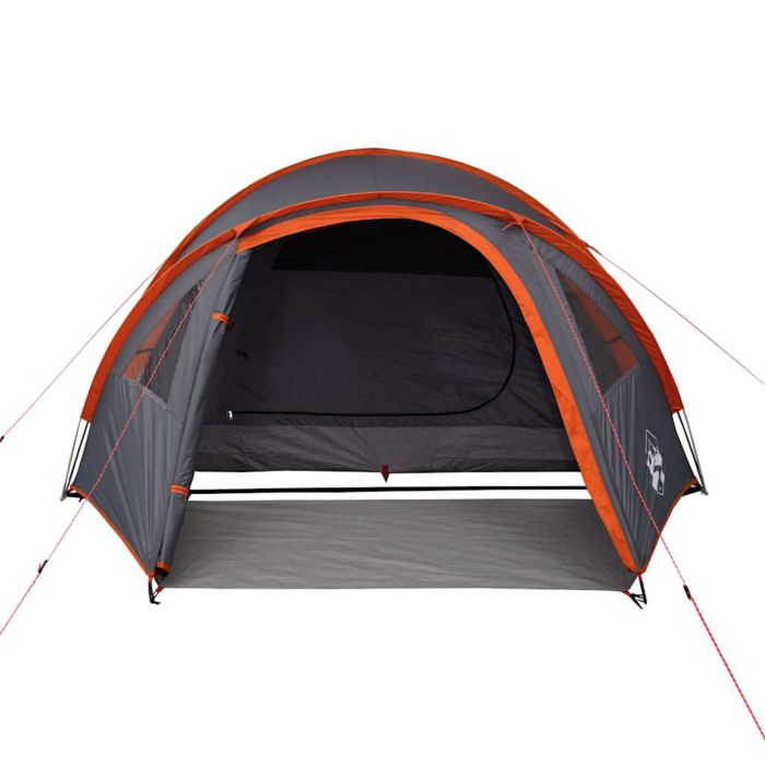 vidaXL Kuppeltelt for camping 4 personer oransje vanntett