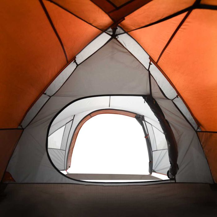 vidaXL Kuppeltelt for camping 4 personer oransje vanntett