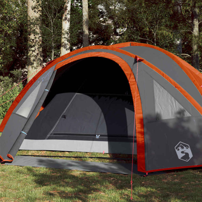 vidaXL Kuppeltelt for camping 4 personer oransje vanntett