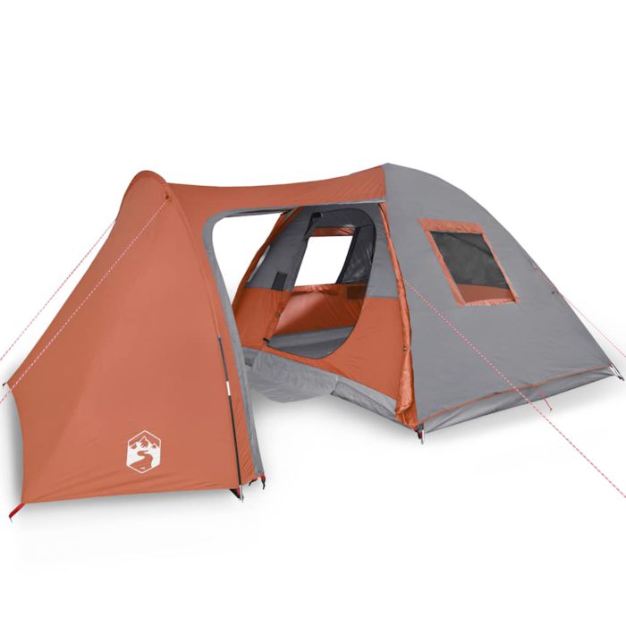 vidaXL Kuppeltelt for camping 6 personer oransje vanntett