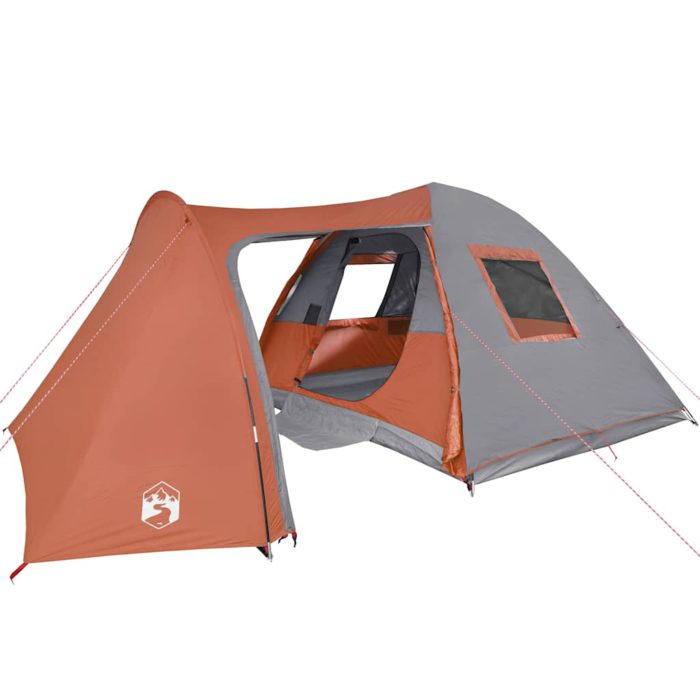 vidaXL Kuppeltelt for camping 6 personer oransje vanntett