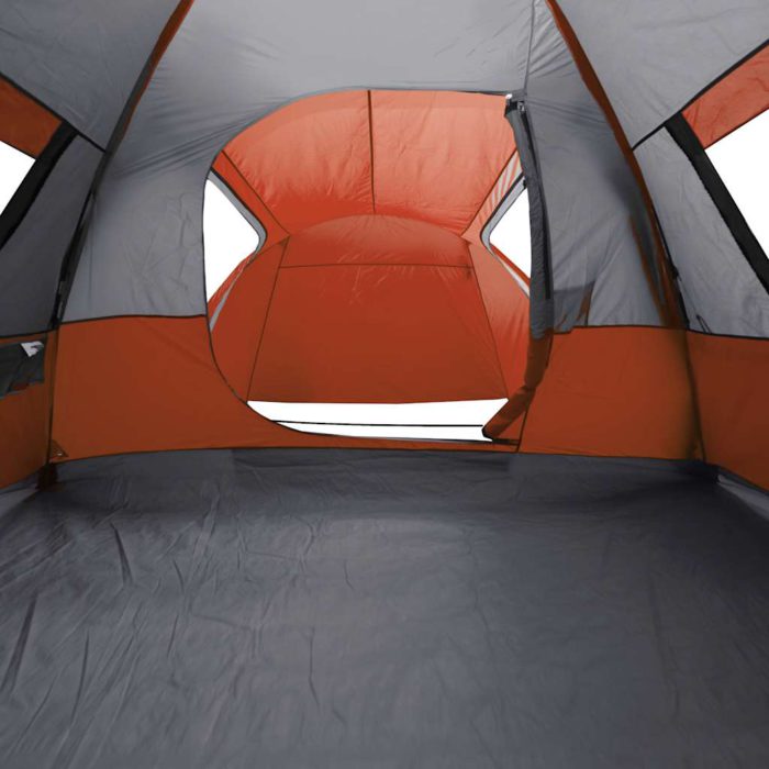 vidaXL Kuppeltelt for camping 6 personer oransje vanntett
