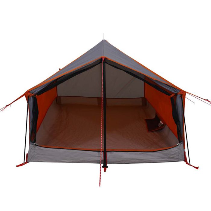 vidaXL Campingtelt 2 personer grå og oransje vanntett