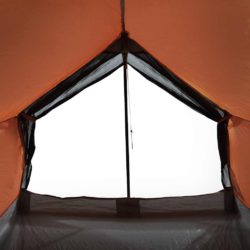 vidaXL Campingtelt 2 personer grå og oransje vanntett