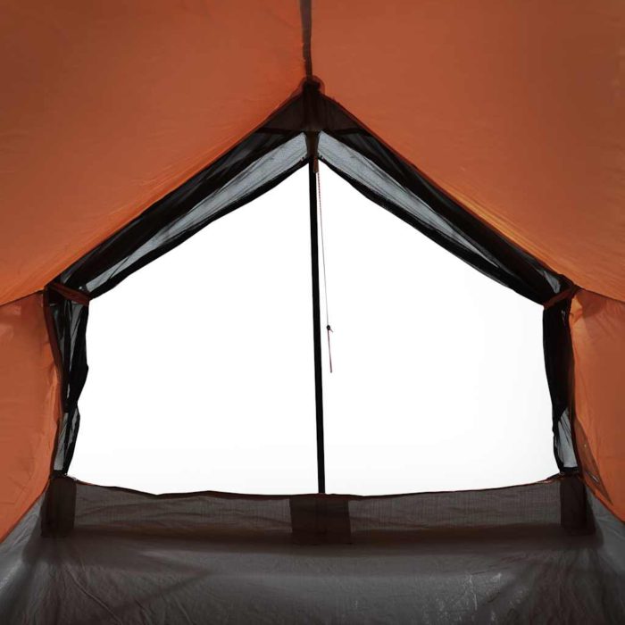 vidaXL Campingtelt 2 personer grå og oransje vanntett