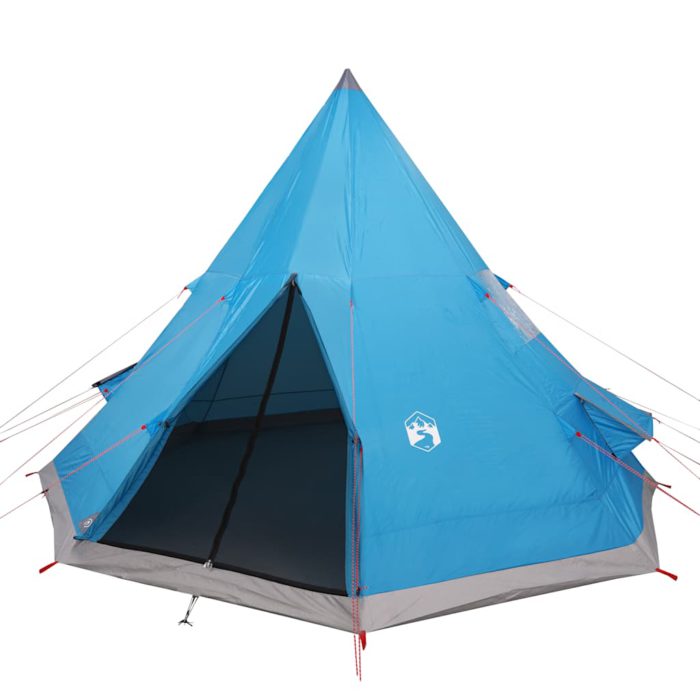 vidaXL Campingtelt tipi 4 personer blå vanntett