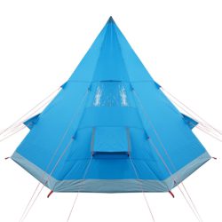 vidaXL Campingtelt tipi 4 personer blå vanntett