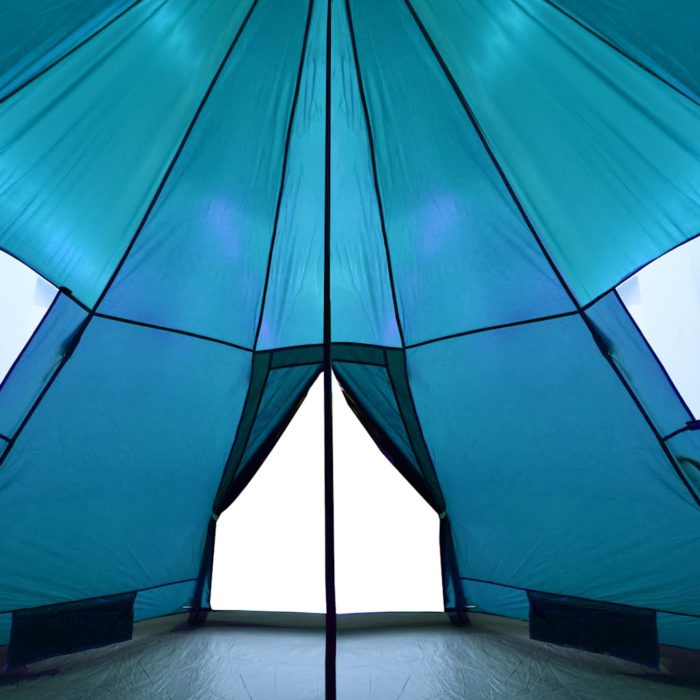 vidaXL Campingtelt tipi 4 personer blå vanntett