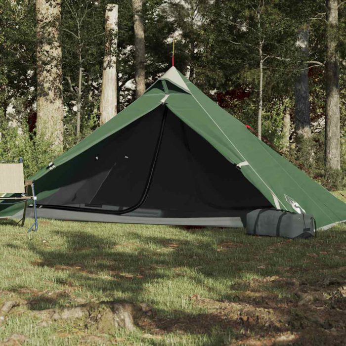 vidaXL Campingtelt tipi 1 person grønn vanntett