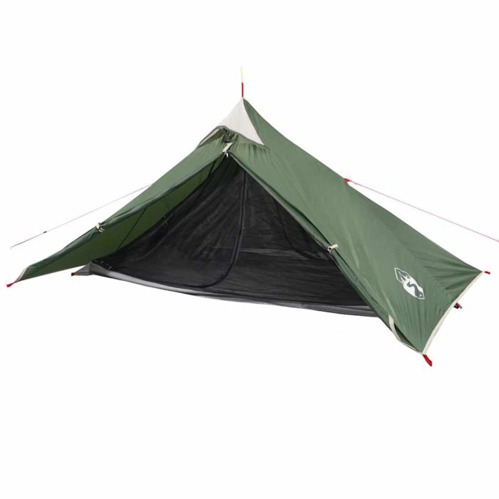 vidaXL Campingtelt tipi 1 person grønn vanntett