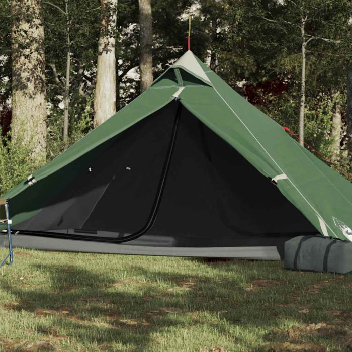 vidaXL Campingtelt tipi 1 person grønn vanntett