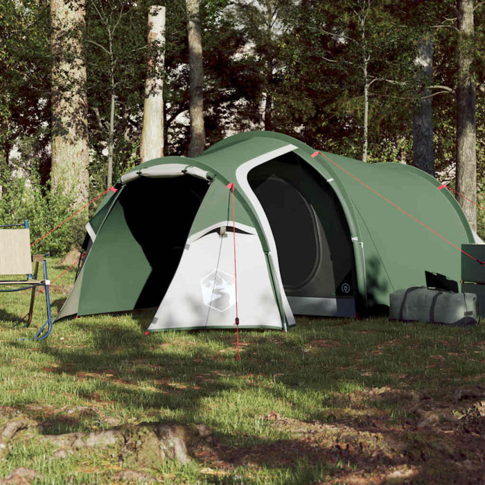 vidaXL Tunneltelt for camping 3 personer grønn vanntett