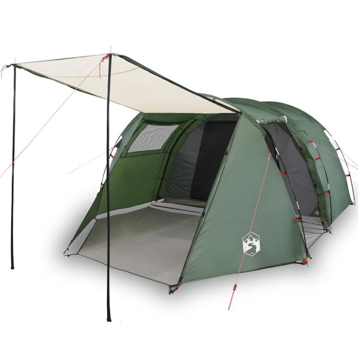 vidaXL Tunneltelt for camping 4 personer grønn vanntett