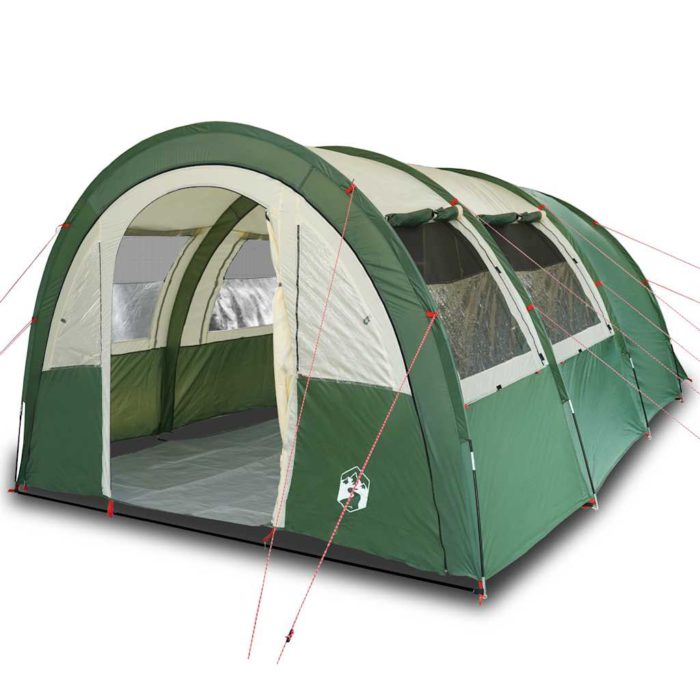 vidaXL Tunneltelt for camping 4 personer grønn vanntett