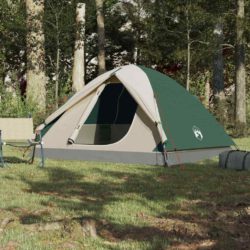 vidaXL Kuppeltelt for camping 3 personer grønn vanntett