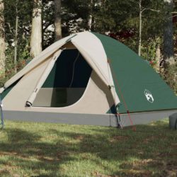 vidaXL Kuppeltelt for camping 3 personer grønn vanntett