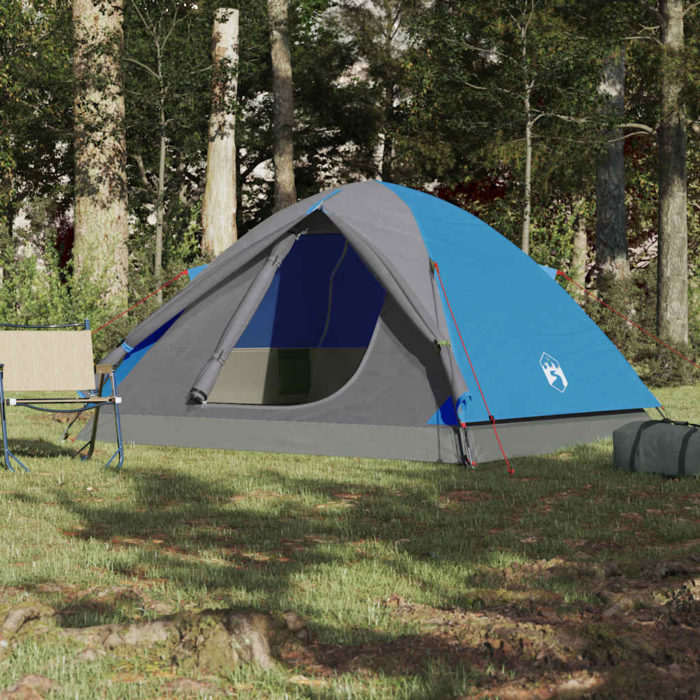 vidaXL Kuppeltelt for camping 6 personer blå vanntett
