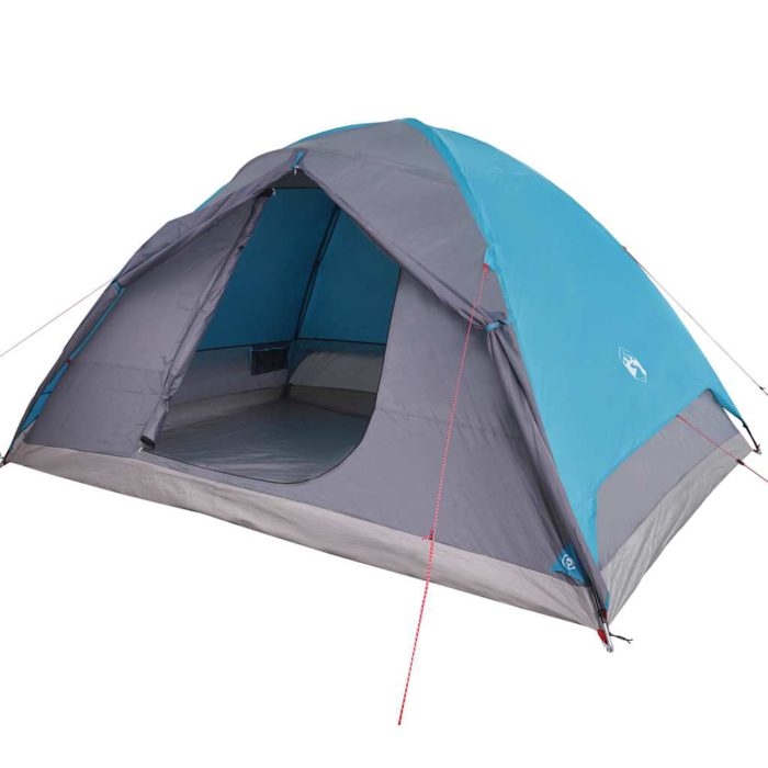 vidaXL Kuppeltelt for camping 6 personer blå vanntett