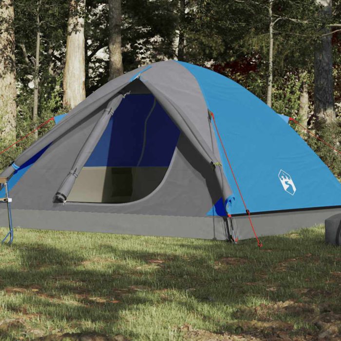 vidaXL Kuppeltelt for camping 6 personer blå vanntett