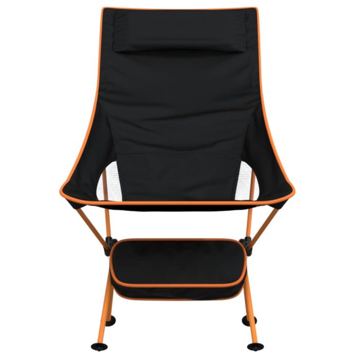 vidaXL Sammenleggbare campingstoler 2 stk svart oxfordstoff aluminium