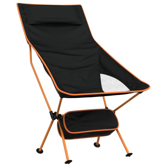 vidaXL Sammenleggbare campingstoler 2 stk svart oxfordstoff aluminium