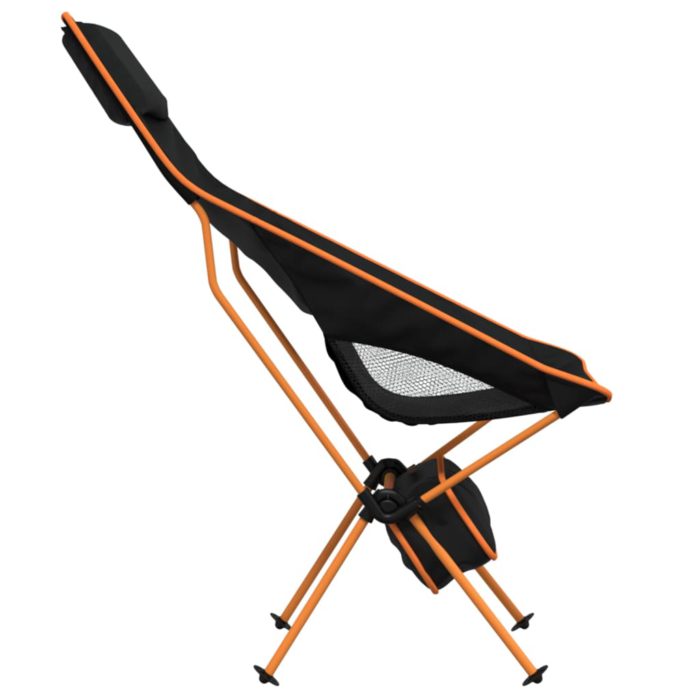 vidaXL Sammenleggbare campingstoler 2 stk svart oxfordstoff aluminium