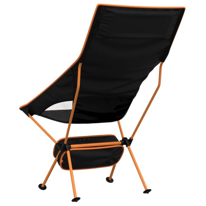 vidaXL Sammenleggbare campingstoler 2 stk svart oxfordstoff aluminium