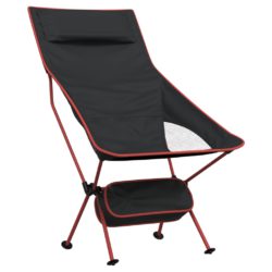 vidaXL Sammenleggbare campingstoler 2 stk svart oxfordstoff aluminium