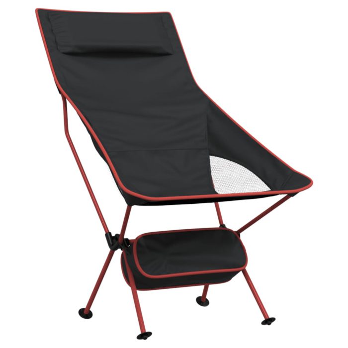 vidaXL Sammenleggbare campingstoler 2 stk svart oxfordstoff aluminium