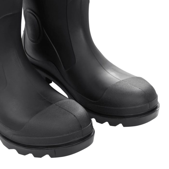 vidaXL Regnstøvler med avtakbare sokker svart str 45 PVC