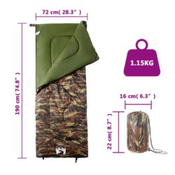 vidaXL Sovepose for voksne camping 3 sesonger