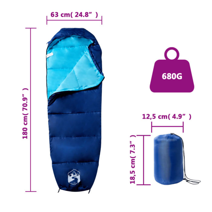 vidaXL Sovepose for voksne camping 3 sesonger