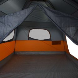 vidaXL Familietelt 10 personer grå og oransje vanntett