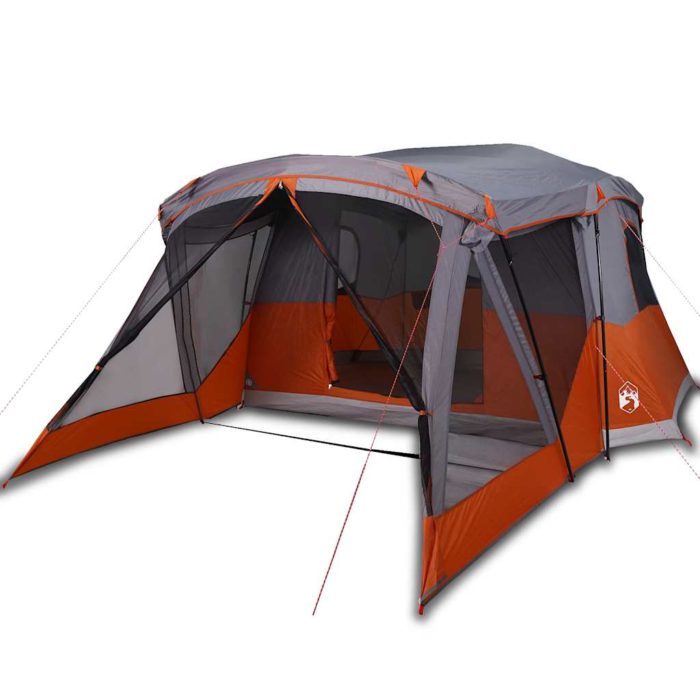 vidaXL Campingtelt med veranda 4 personer oransje vanntett
