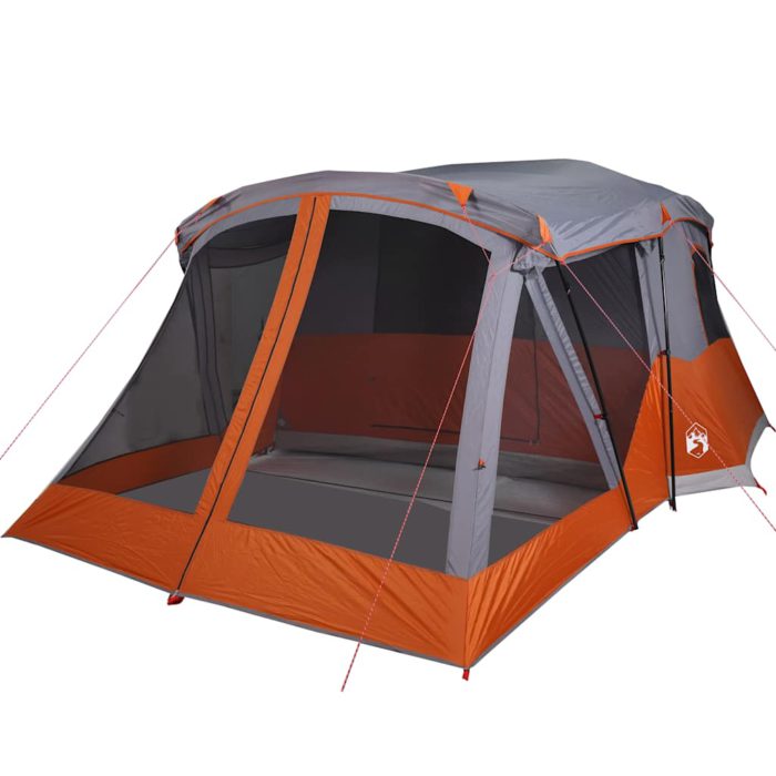 vidaXL Campingtelt med veranda 4 personer oransje vanntett