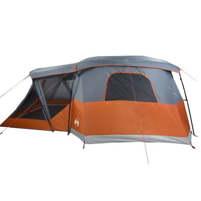 vidaXL Campingtelt med veranda 4 personer oransje vanntett